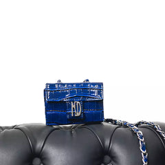 Blue Mini Hemi Waist Bag